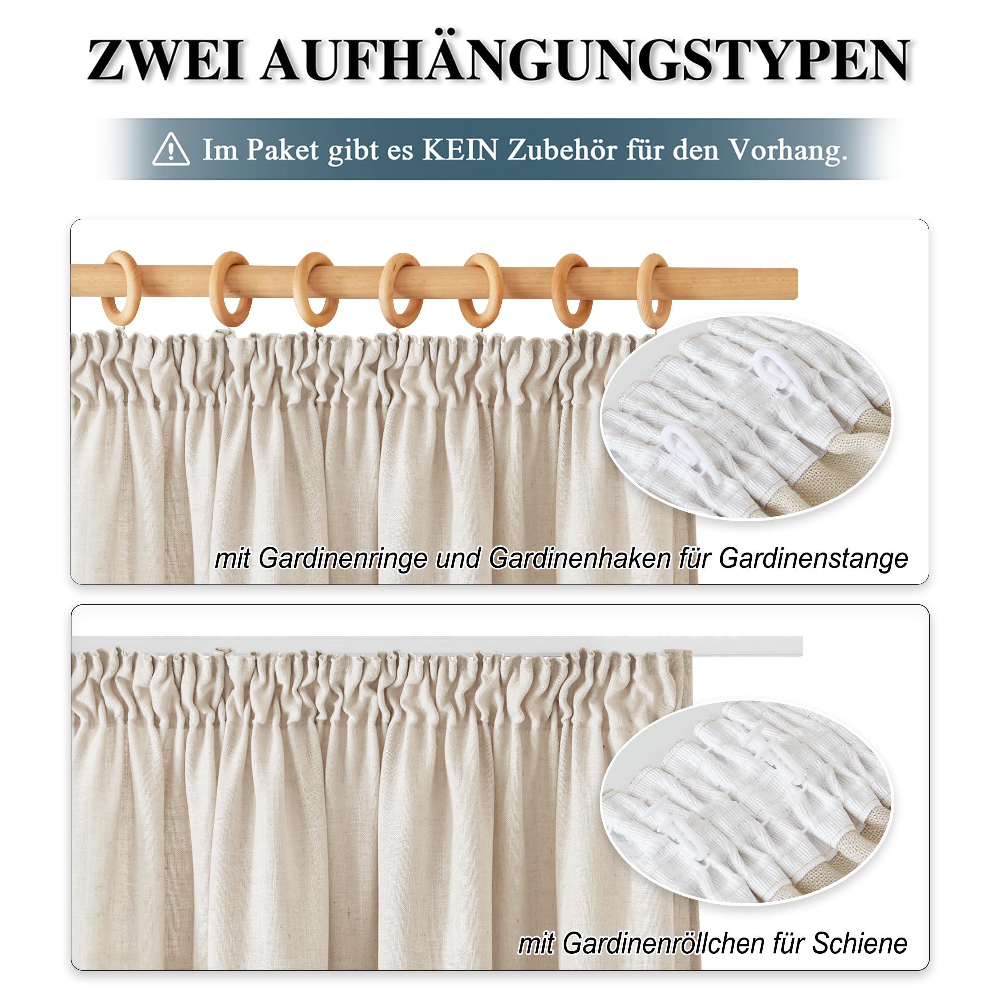 PONY DANCE Gordijnen 3 Meter Slaapkamer Doorschijnend met Plooien, Vitrages Woonkamer voor Rails voor Grote Ramen,300B x 245H cm (1 Panelen),Kaki