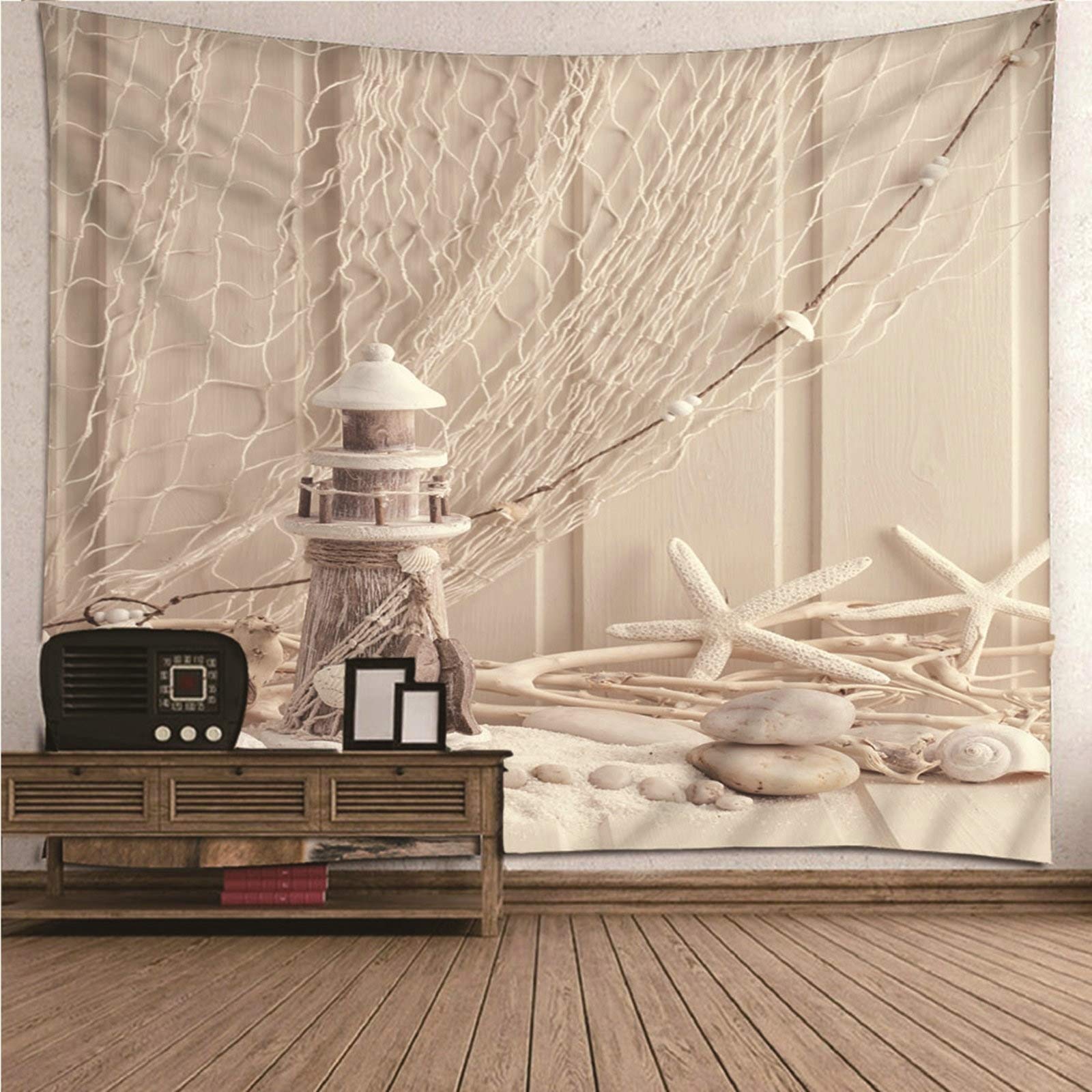 Bishilin Tapestry Wall Beige, Indian Wall Hanging Pared de Hogar, Pareo/Toalla de Playa Grande, Sofá- 240x220CM