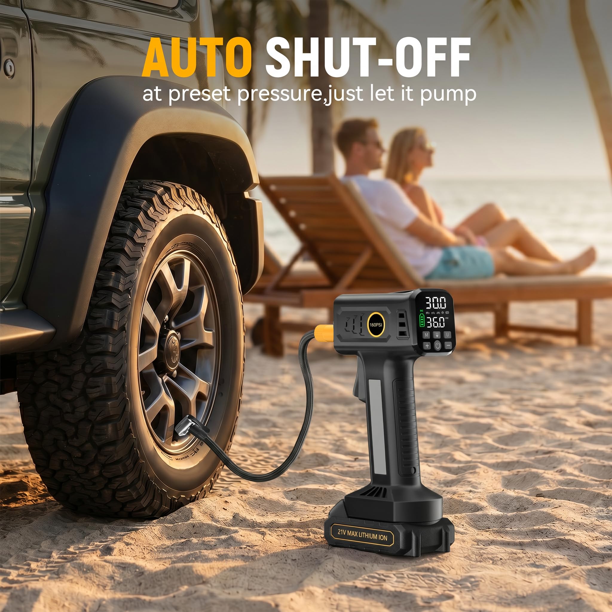 Portable Tire Inflator - Cordless Air Compressor -7