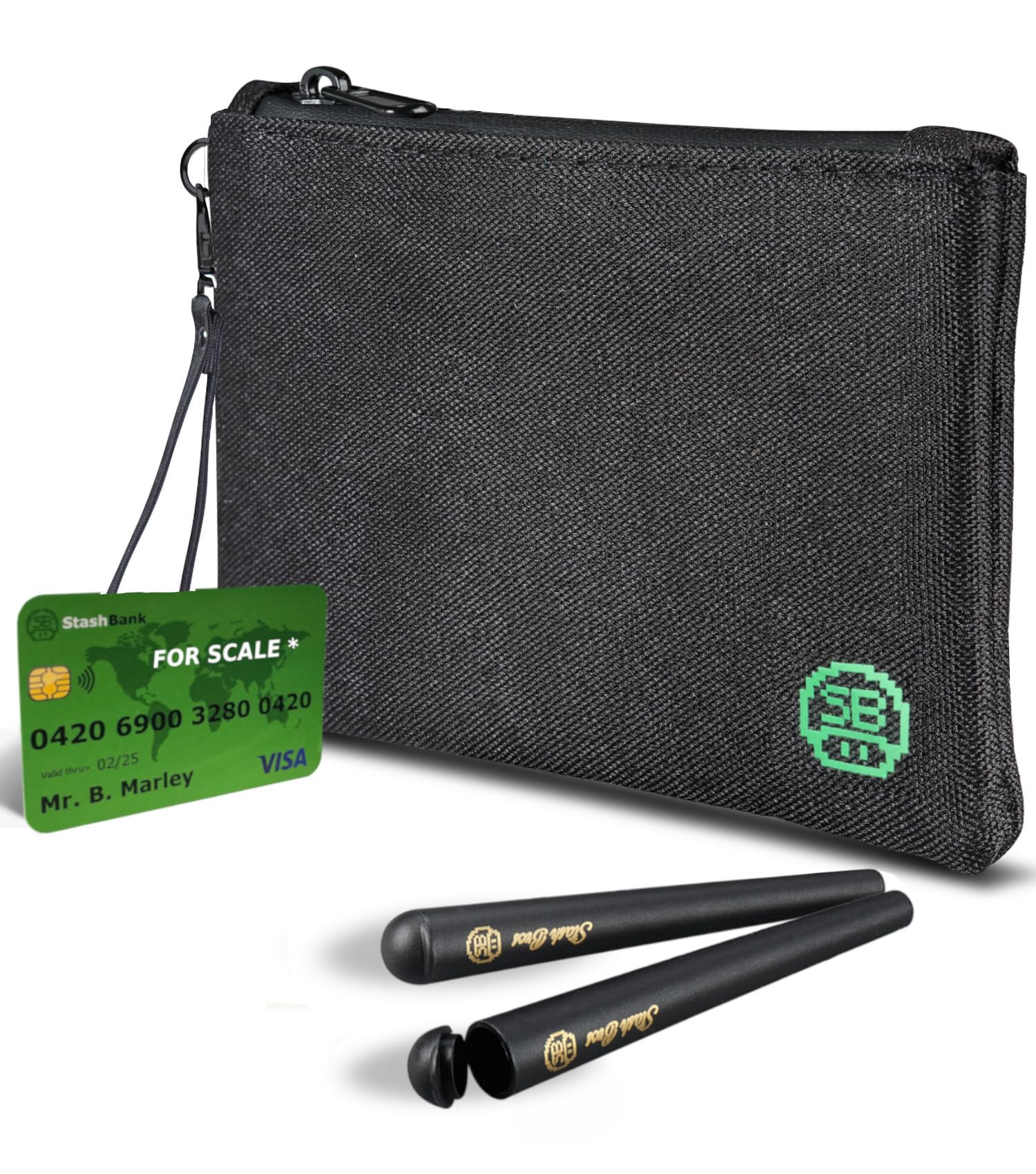 Stash Bros Smell Proof Bag & 2 Airtight Tubes - Smell Proof Container & accessories