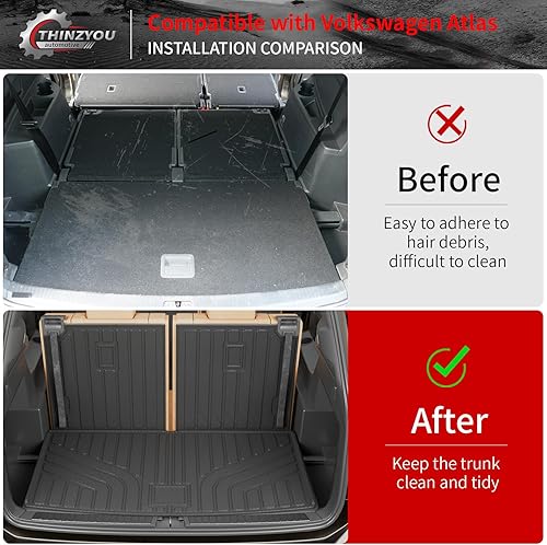 Vista 192 de Alfombrilla de carga compatible con Nissan Pathfinder 2022-2024 2025, forro de carga TPE para todo tipo de clima, accesorios Pathfinder 2023