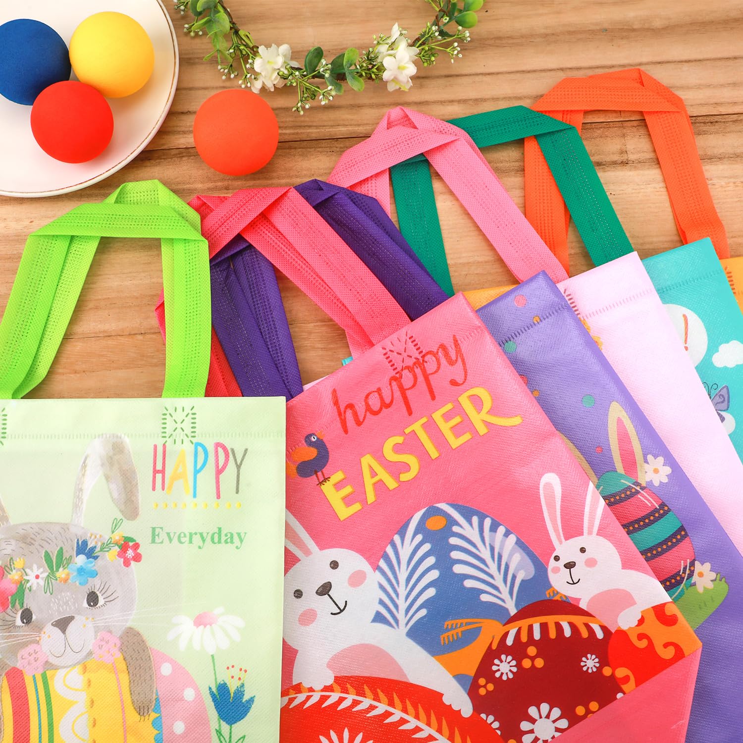 4 Pezzi Borsa Coniglietto Pasquale,Sacchetti Regalo Di Pasqua,Sacchetti Regalo Pasquali Riutilizzabili Con Manici,Sacchetti