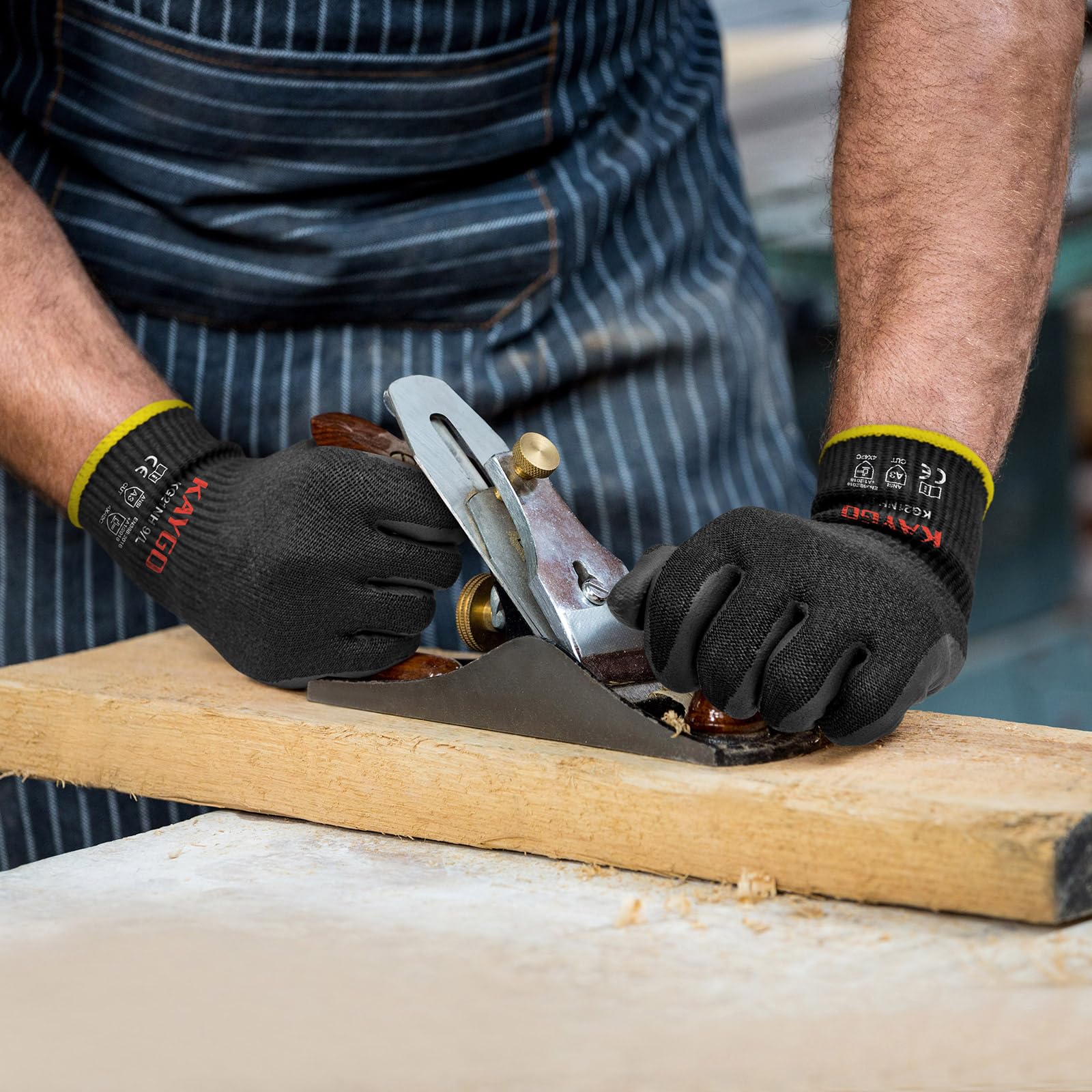 KAYGO KG30N Guanti Lavoro Anti-Impatto TPR, Taglio Livello C, Rivestimento Nitrile, Taglia XL (10) - 3