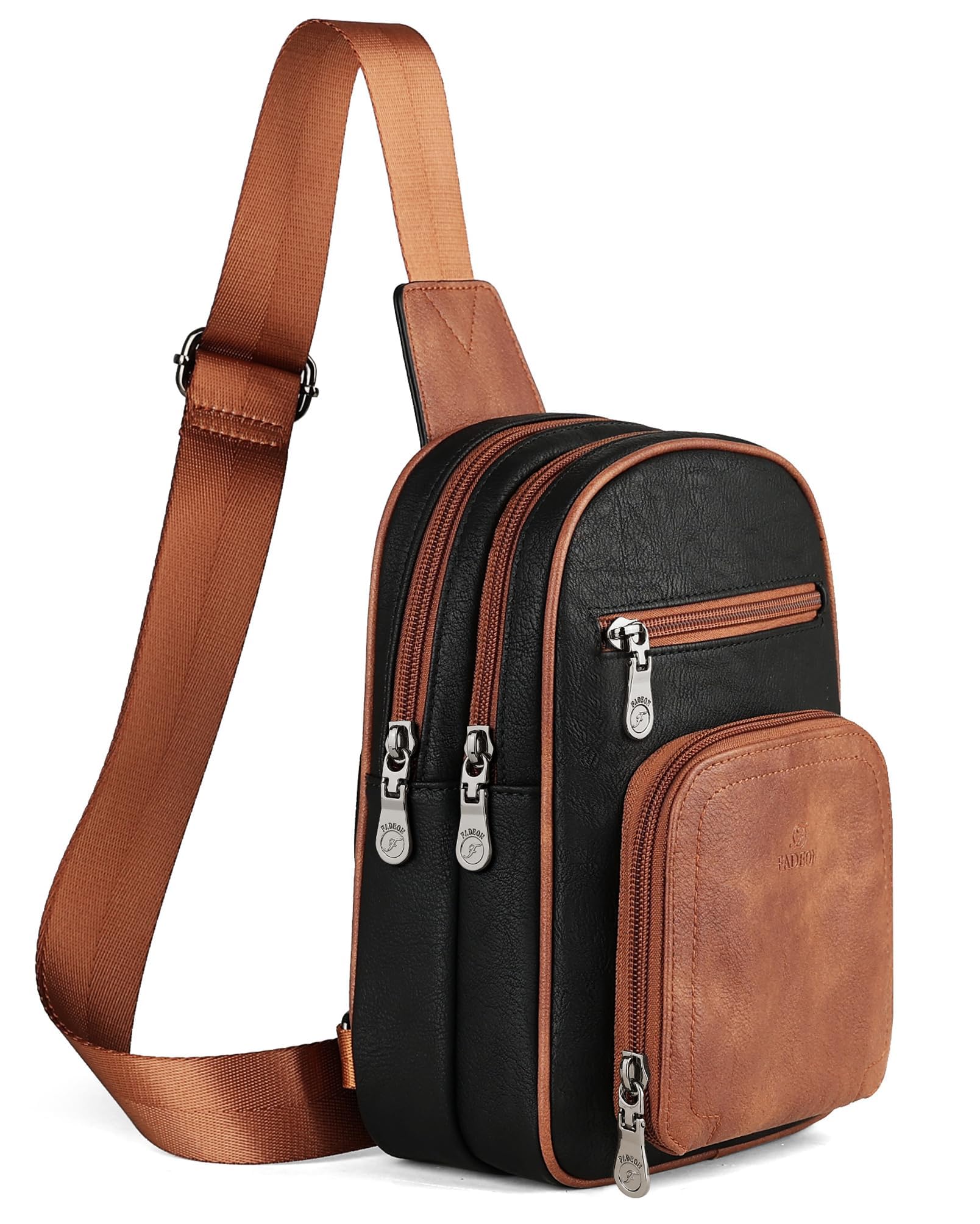 FADEON Sling Bags for Women Crossbody Bag, Designer PU Leather Sling Purse