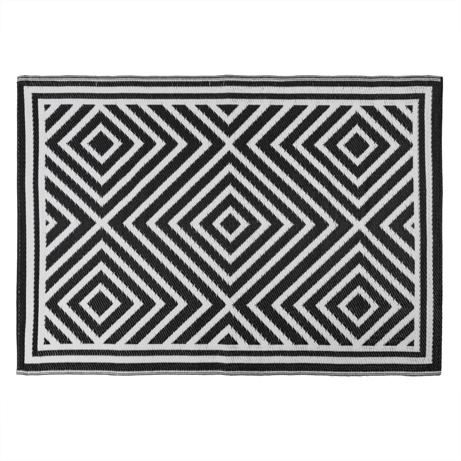 JVL Outdoor Patio Rug - Tile Design - 150 cm x 210 cm