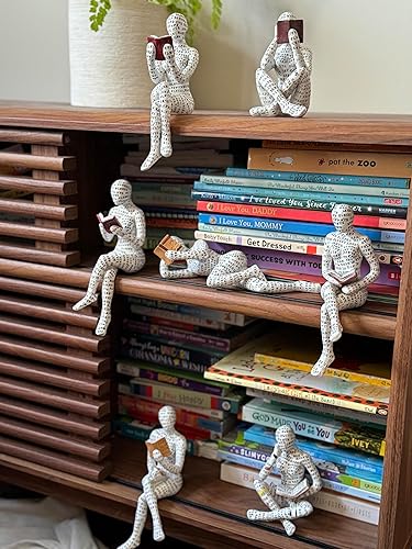 Vista 8 de Unbound Decoración para el hogar, lectura de pulpa, estatua de pensador, escultura estética, decoración de habitación, decoración abstracta moderna