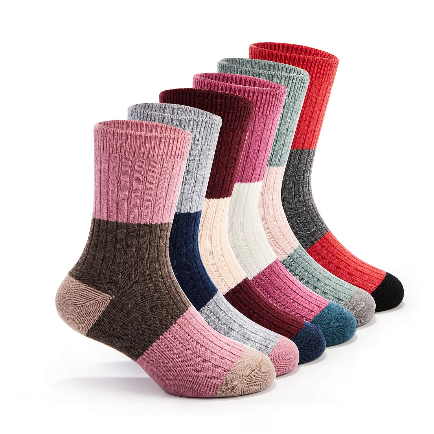 Calcetines térmicos de algodón para niñas, calcetines cálidos de invierno gruesos para niñas