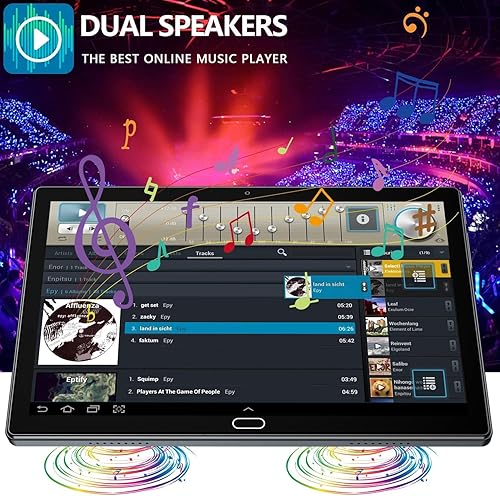 Miniatura 5 de Tablet PC Android 11.0 de 10 pulgadas, 2 en 1, 4 GB de RAM, 64 GB ROM 256 GB expandible, Wi-Fi, procesador Octa-Core, tableta certificada por Google