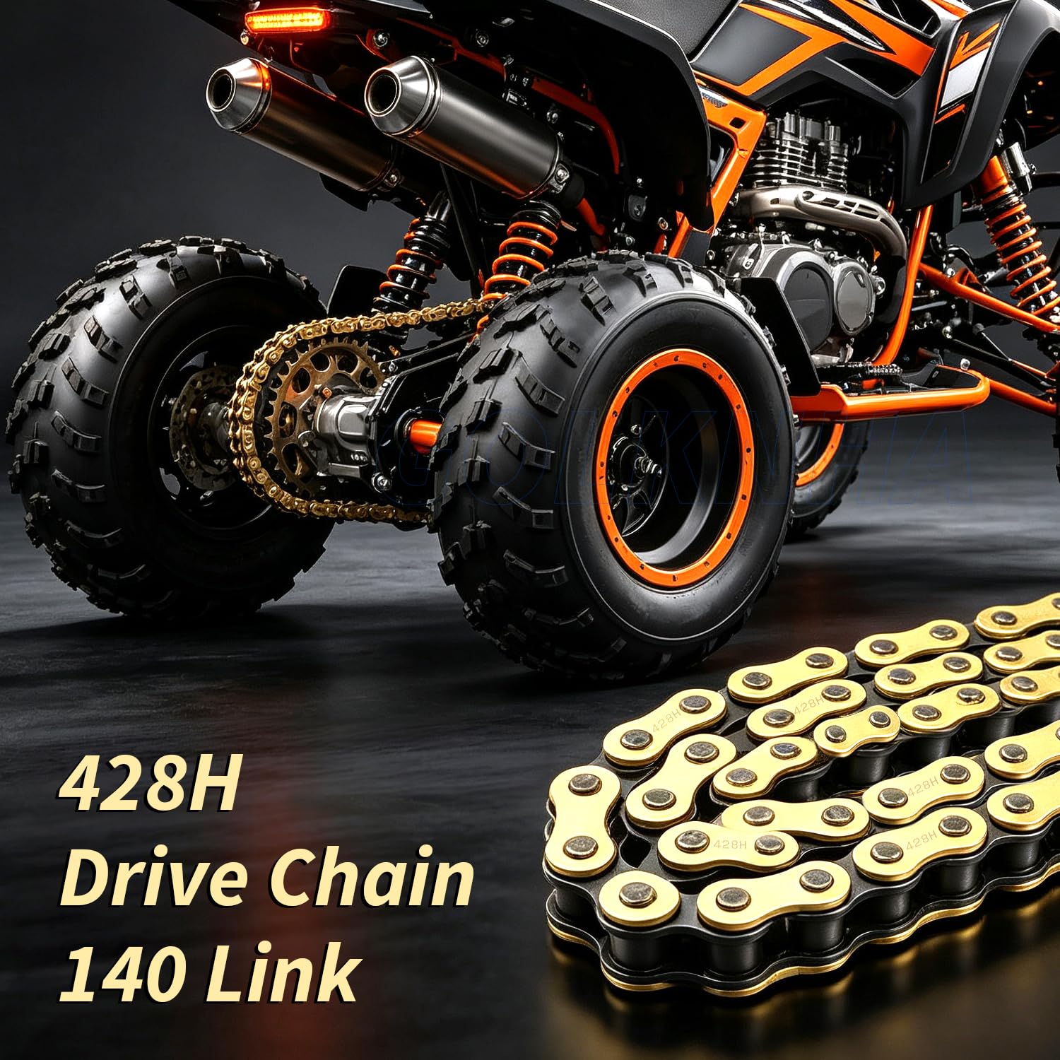 428H Drive Chain 140 Link with 6pcs Connecting Master Link Connecting Master Link Motorcycle Bicycle Go Kart Mini Trail Bike — Amazon image 5