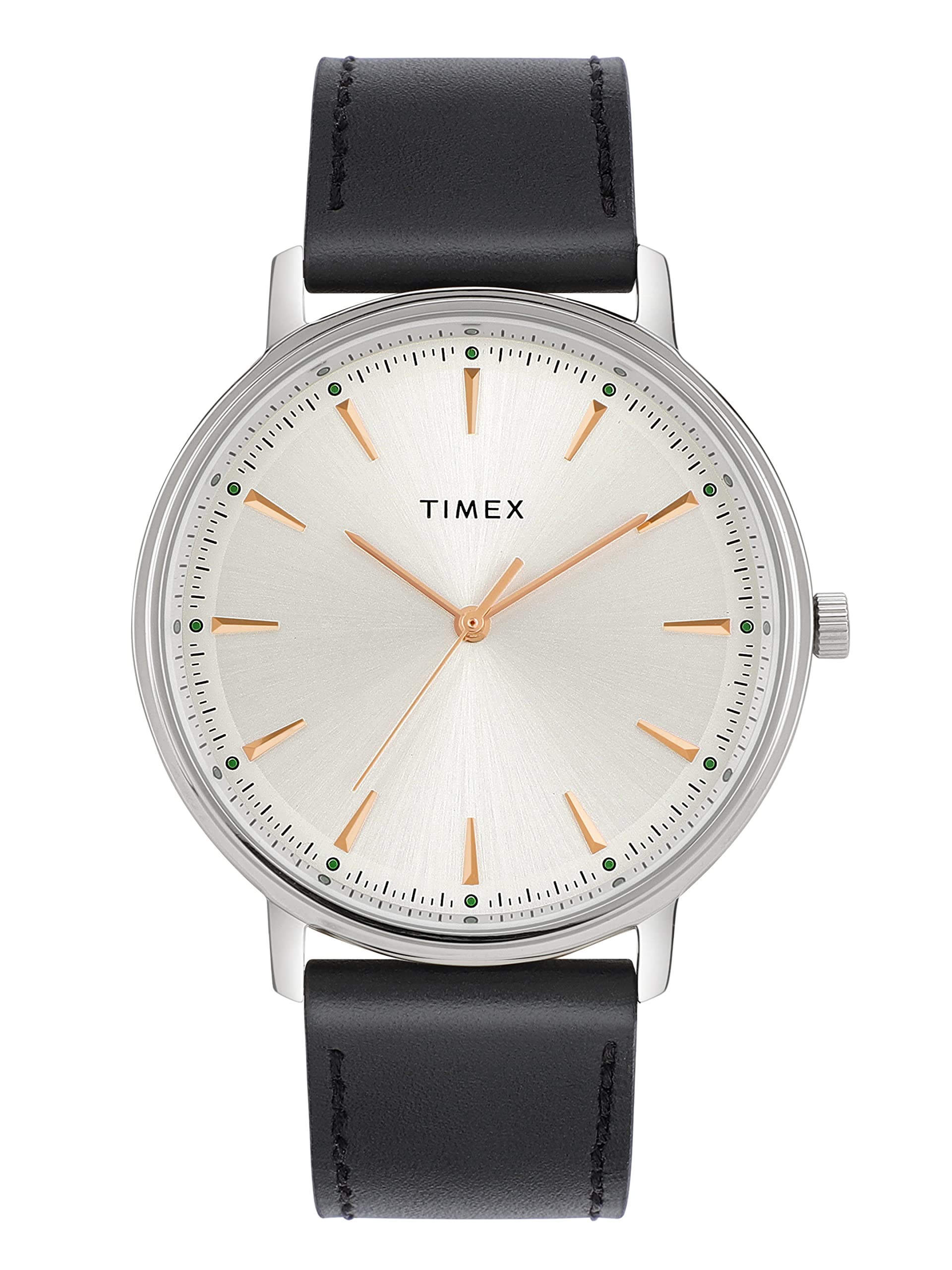 TIMEX Fashion Collection 3 Hands Men Analog Silver Dial Coloured Quartz Watch, Round Dial with 41 mm Case Width - TWTG80SMU19 Genuine Leather, Black Strap (B0BY9595GZ) Amazon Price History, Amazon Price Tracker