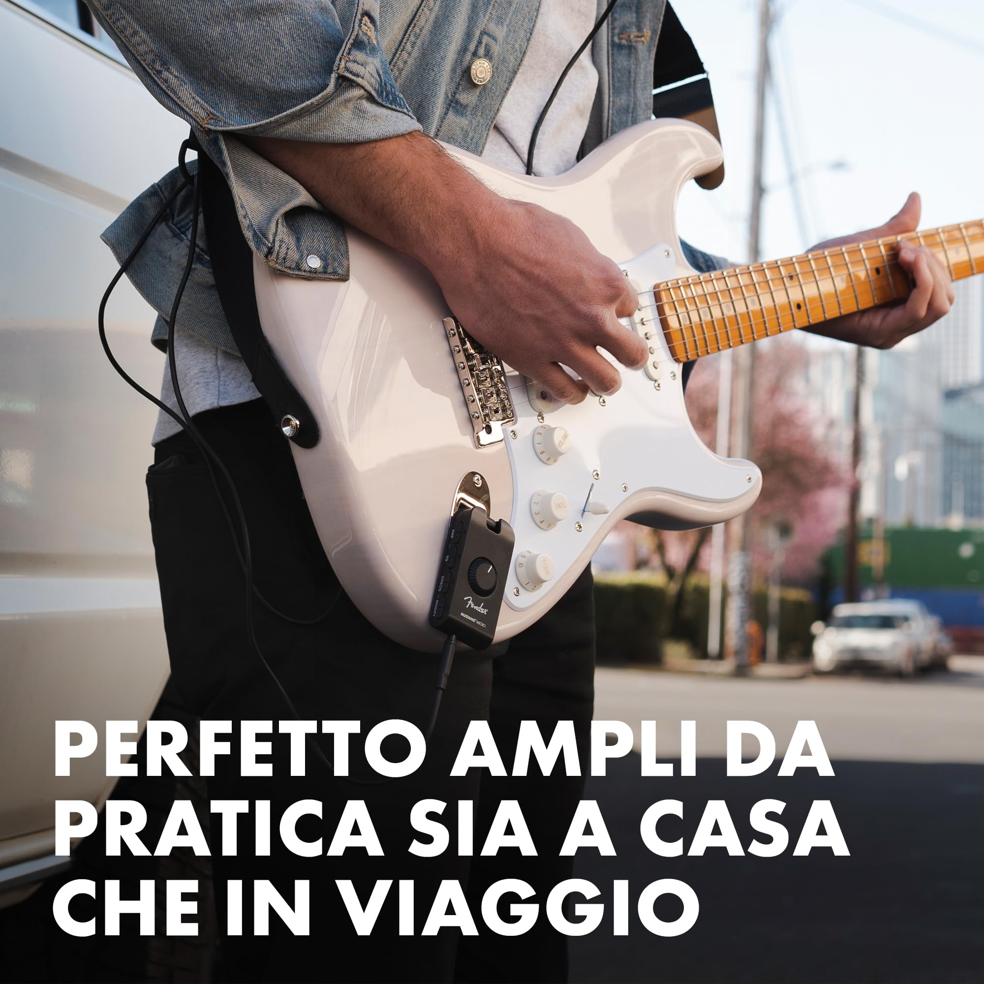 Fender Mustang Micro Amplificatore per Chitarra, All-In-One per Cuffie con 12 Modelli, 12 Effetti, Bluetooth, EQ