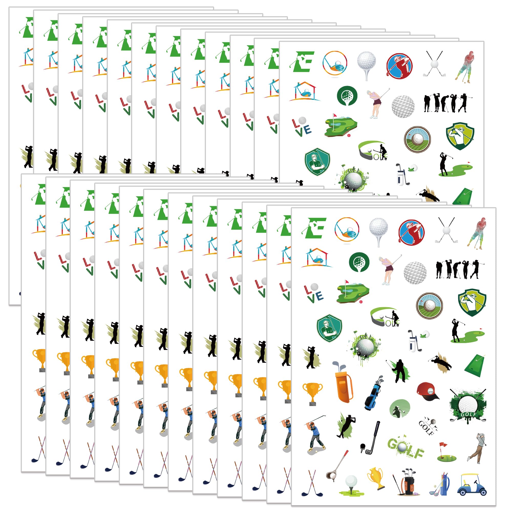 Photo 1 of 1200+PCS Golf Stickers -Golf Theme Stickers Party Supplies Decorations Outdoor Sport Birthday Party Favors