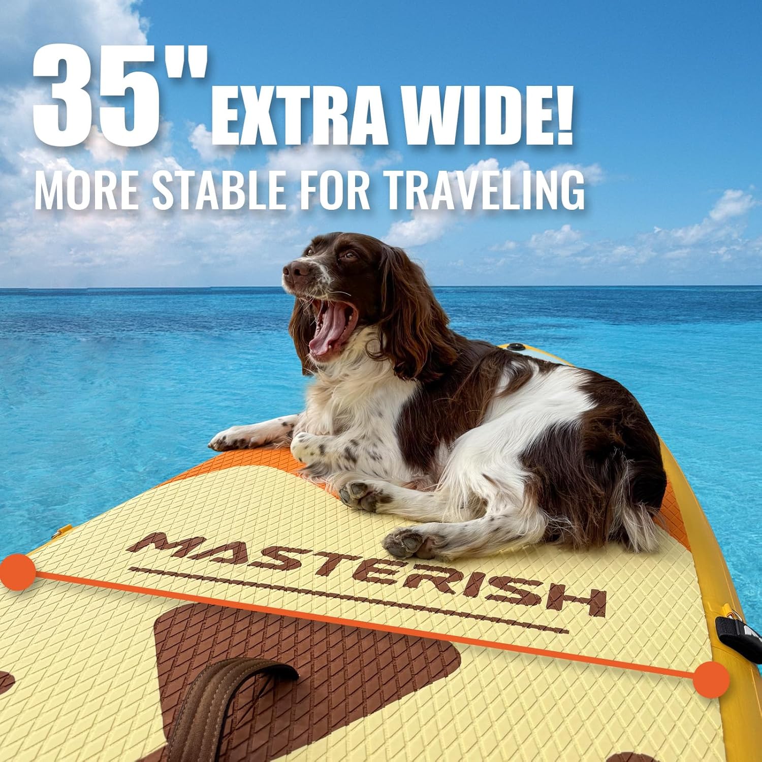 Inflatable Stand Up Paddle Board with Premium SUP Accessories, 11'6'' Gradient Orange, Pet Friendly Design, Wide, Stable, Non-Slip Comfort Deck for Adult & Youth