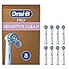 Oral-B Sensitive Clean Testine Spazzolino Elettrico, Confezione da 8 Testine di Ricambio, Pulisce Aree Sensibili e Infiammate, Rimuove Fino al 100% di Placca in Più, Adatto alla Buca delle Lettere