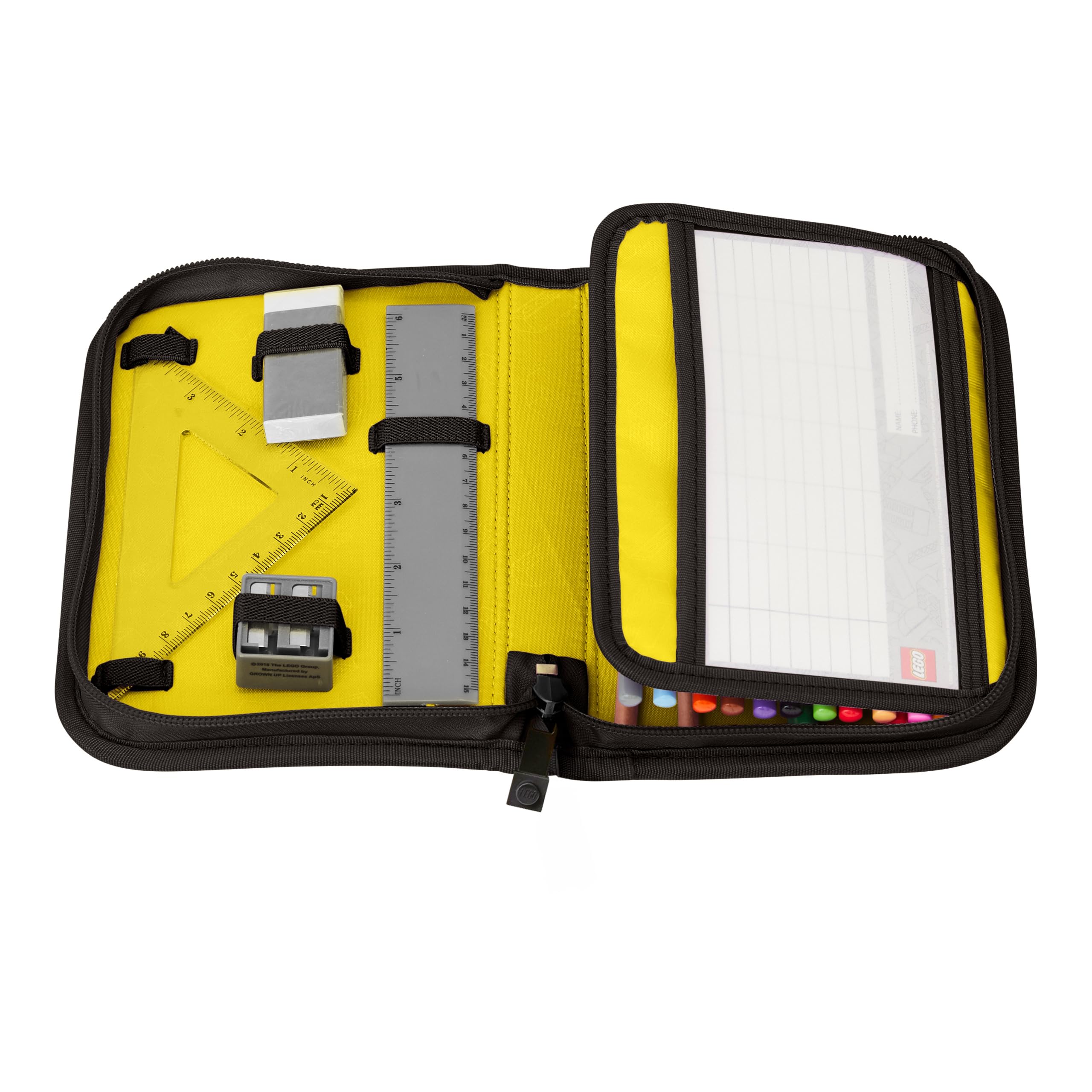 SKANDO BAGS LEGO® NINJAGO® Federmäppchen Junge gefüllt Arin – Federmappe mit Klappe inkl. Schulzubehör, Namensschild & Stundenplan, 20 x 14 x 4 cm – für Schule