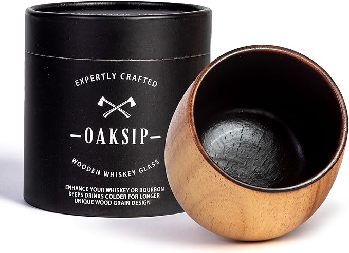 Charred Wooden Drinking Glass