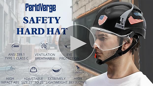 Perldverge Hard Hats Construction OSHA Approved-Construction