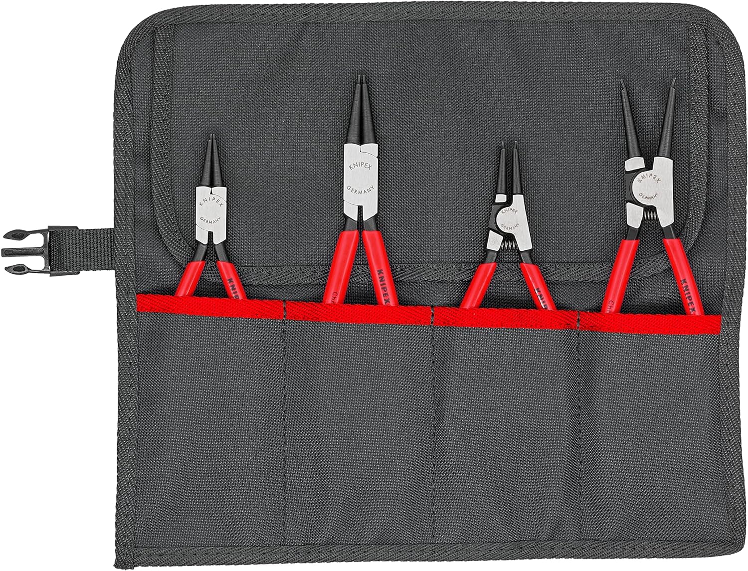 Knipex Red Metallic Set Of Circlip Pliers 4 Parts, 00 19 56 V01