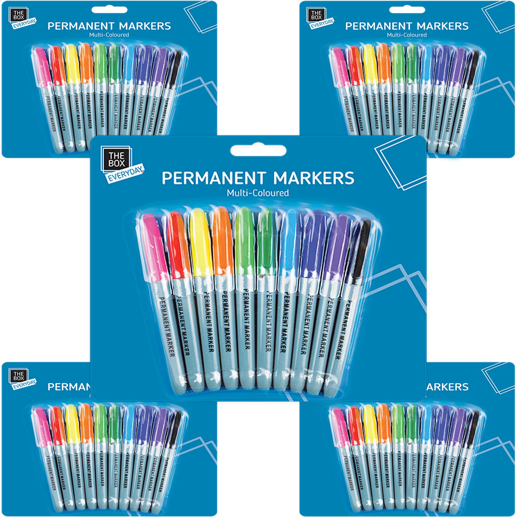 10 | 20 | 50 X Permanent Markers Pack Assorted Multi-Colour Fine Point - View #2