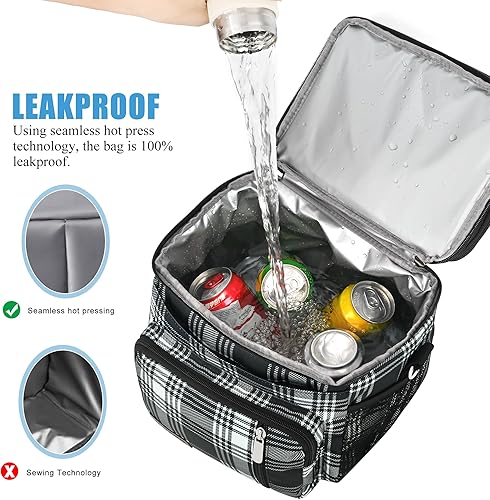 Miniatura 87 de MIYCOO - Lonchera para hombres y mujeres adultos con doble cubierta, a prueba de fugas, con aislamiento, suave, grande, hielera para el trabajo