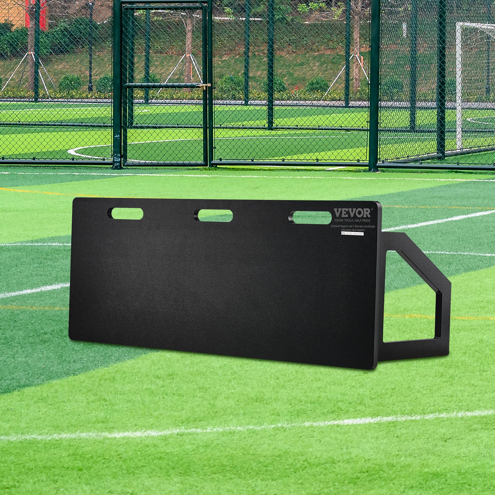 VEVOR Deska do gry w piłkę nożną, przenośna ściana piłkarska 117 x 45 cm, z 2 kątami, składana deska do odbicia HDPE, sprzęt treningowy do piłki nożnej dla dzieci i dorosłych, trening podawania i