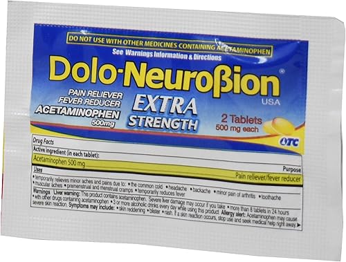 Miniatura 5 de Neurobion Dolo Analgésico, reductor de fiebre, extra fuerte, Fuerte, Alivia el Dolor, Reduce la Fiebre Dispensador 50 x 2 tabletas