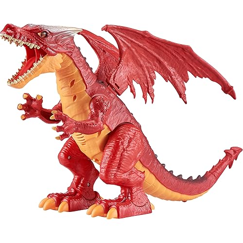 Robo Alive Ferocious Roaring Dragon Battery-Powered Robotic Toy by Zuru (Red)