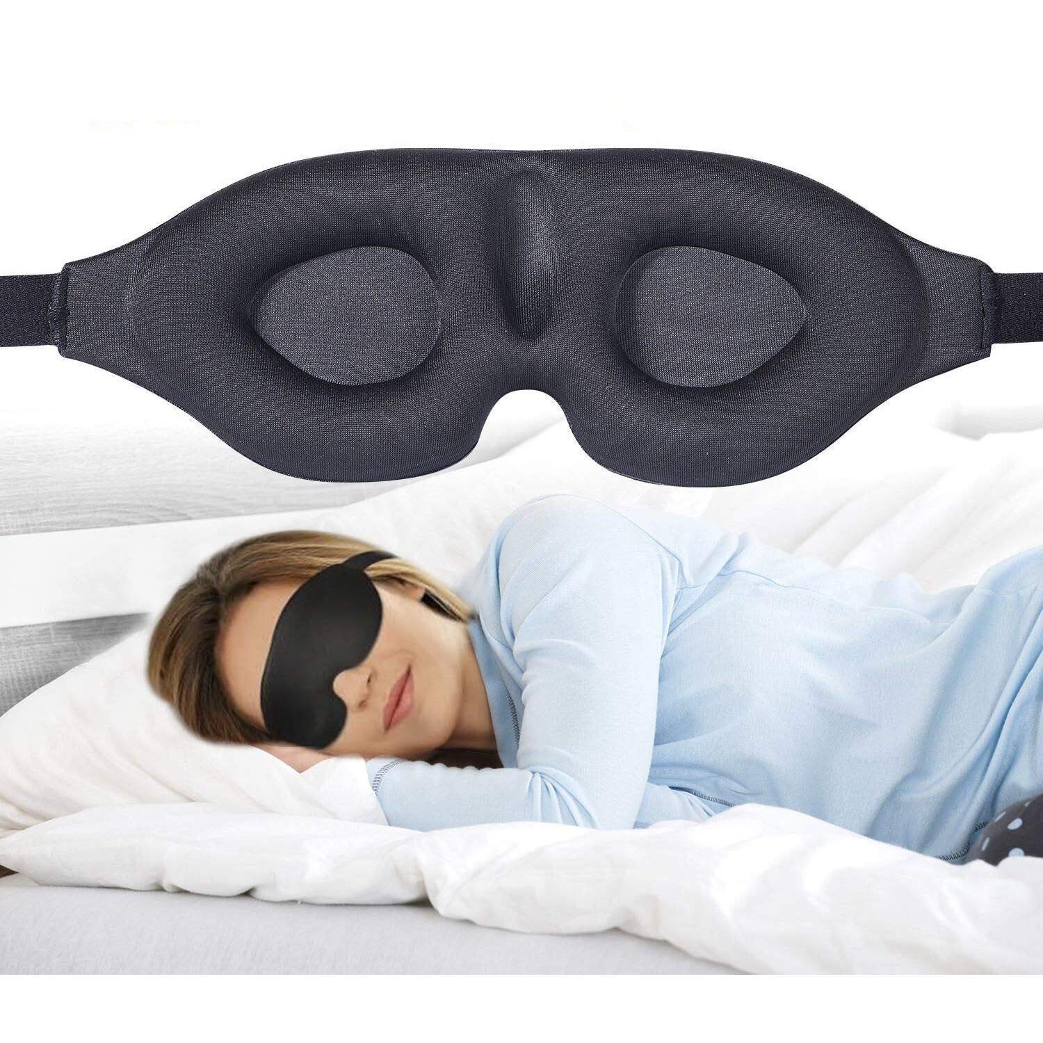 YINGG Sleep Mask for Women & Men, 3D Comfort Ultra Soft Eye Shade Cover, Adjustable Eye Blindfold for Yoga/Travel/Sleeping/Shift Work