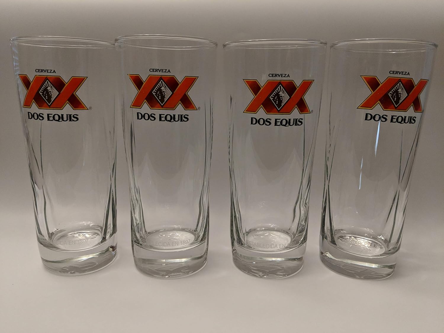 Dos Equis Cantina Style Pint Glass by Boelter | Set of 4