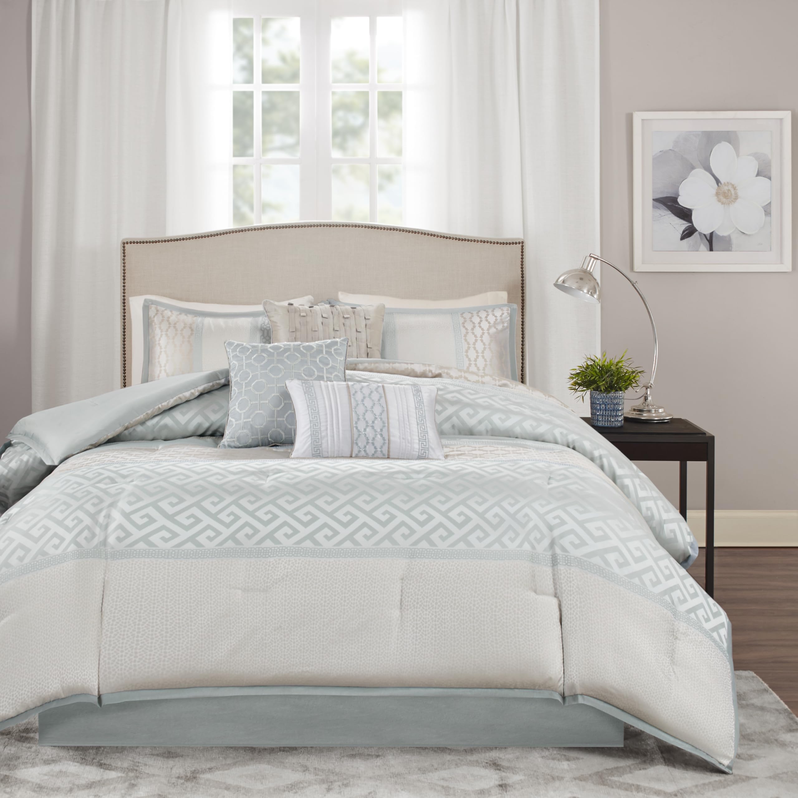 THE TOE （Madison Jacquard ） Amazon.com: Madison Park Odette Cozy Comforter Set Jacquard