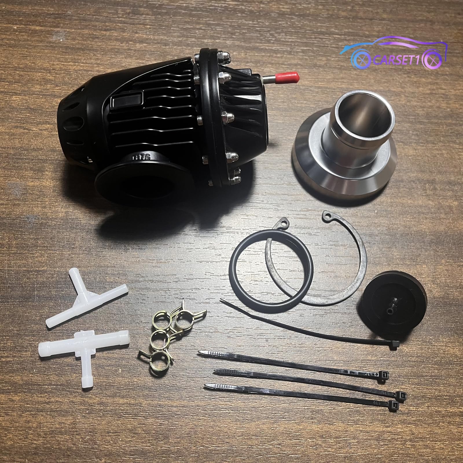 HKS4 SQV4 SSQV IV aluminiowy turbo zawór dmuchawy z adapterem bezpośredniego dopasowania, czarny