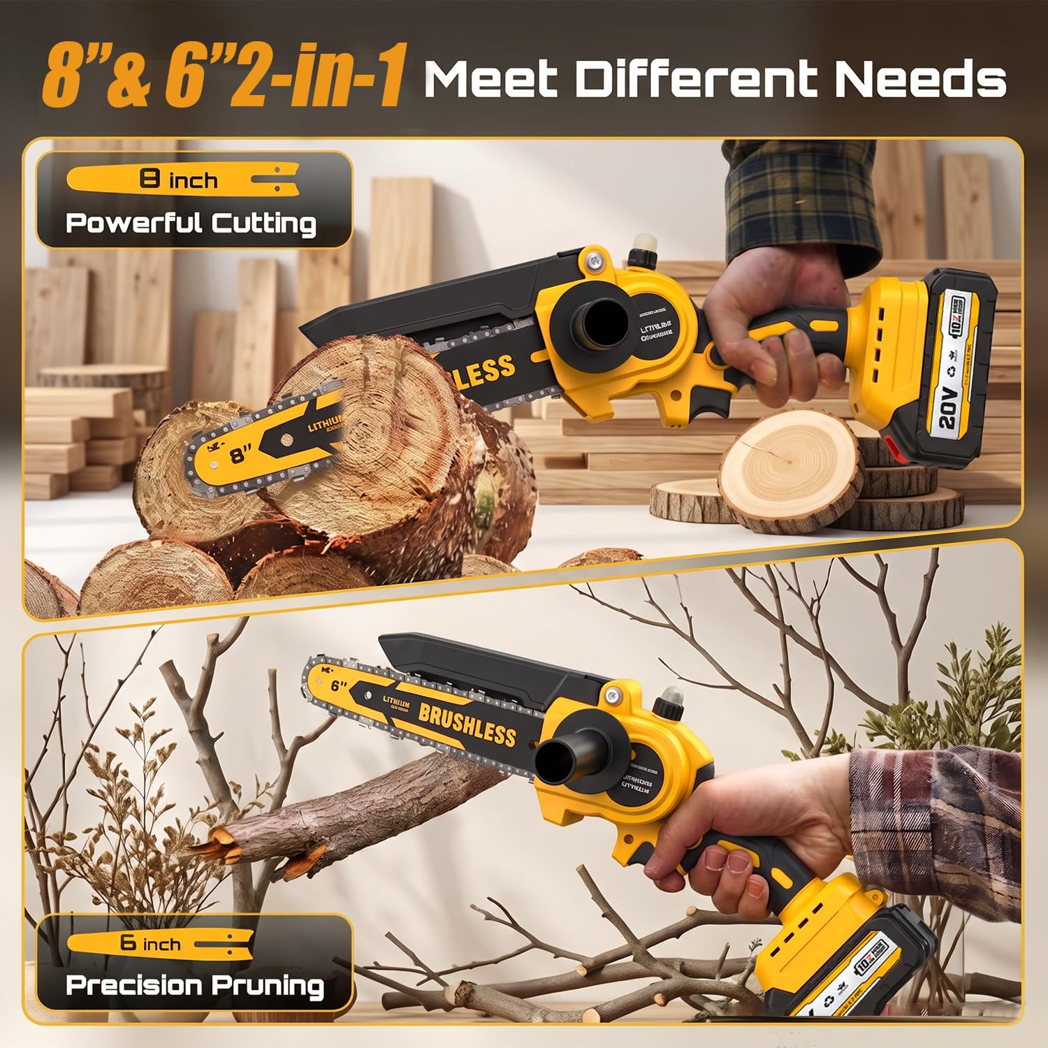 Mini Cordless Chainsaw - Powerful & Lightweight -2
