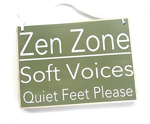 Zen Zone Soft Voices Quiet Feet Please 10x8 (Choose Color) In Session Do Not Disturb Spa Salon Massage Salon Spa Office Open Closed Custom Wood Sign