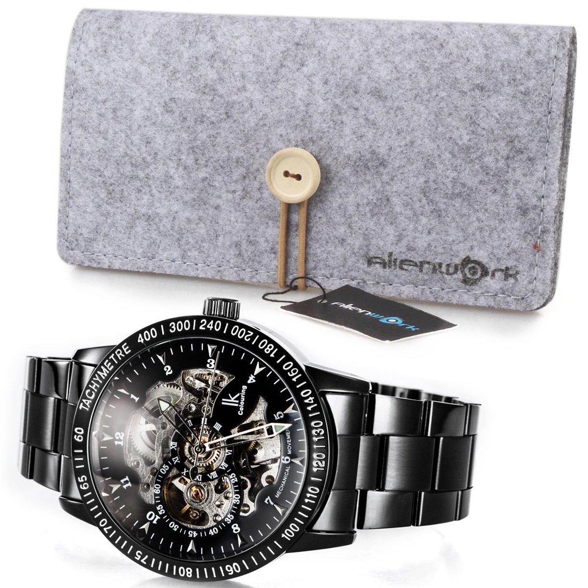 Alienwork Ik 98226g A Mechanical Automatic Wrist Watch Skeleton