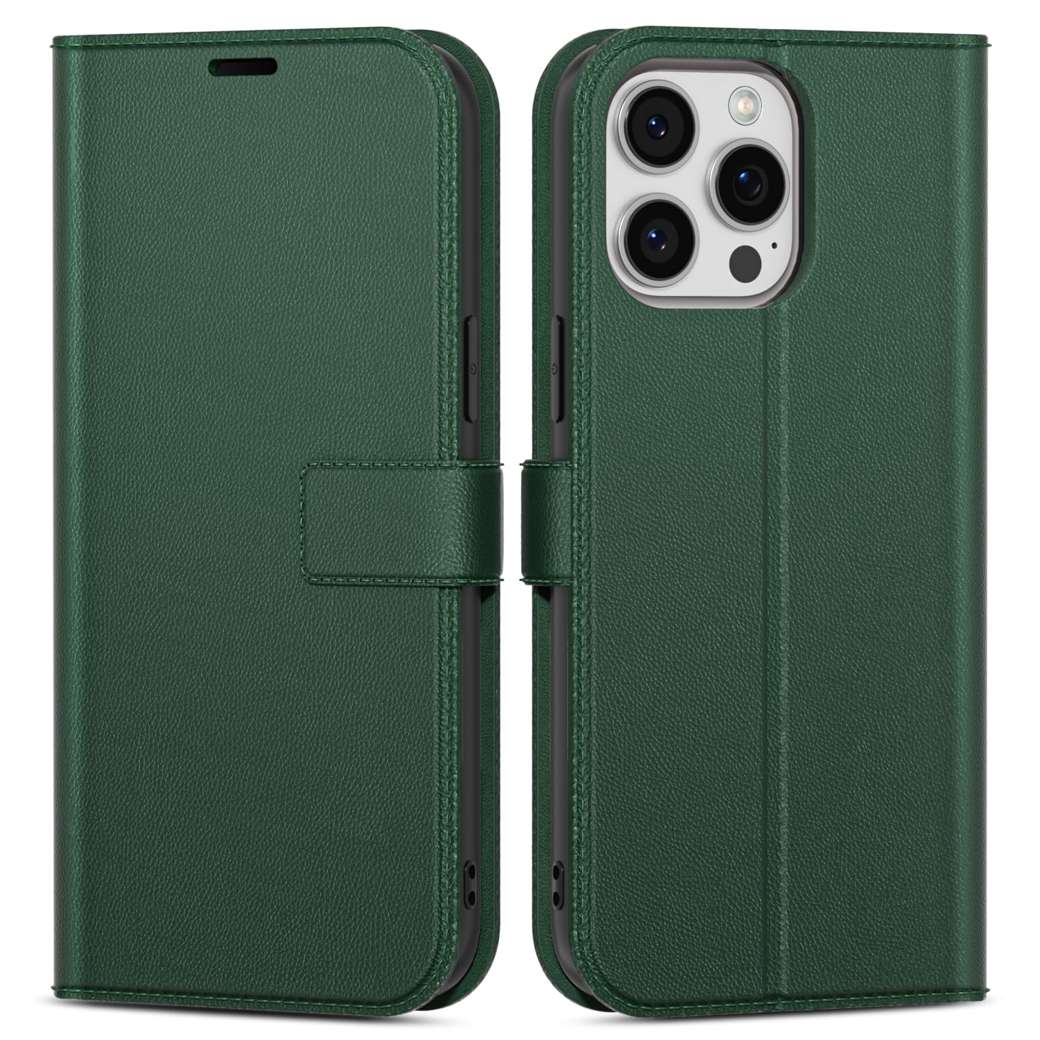 oakxco for iPhone 13 Pro Wallet Case with Credit Card Holder, Magnetic RFID Slim Folio Book Flip Leather Phone Case for Women Men Girl, Cute Soft