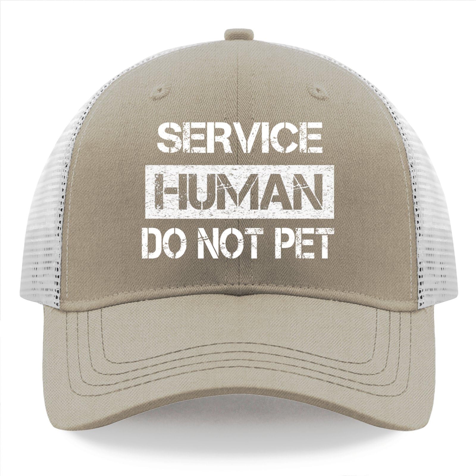 Service Human Do Not Pet Hats Cycling Caps for Son Apricot