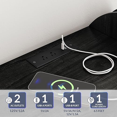 Miniatura 5 de BELLEZE Mid-Century - Soporte para tocadiscos, gabinete de almacenamiento de discos de vinilo con capacidad para más de 350 álbumes, soporte