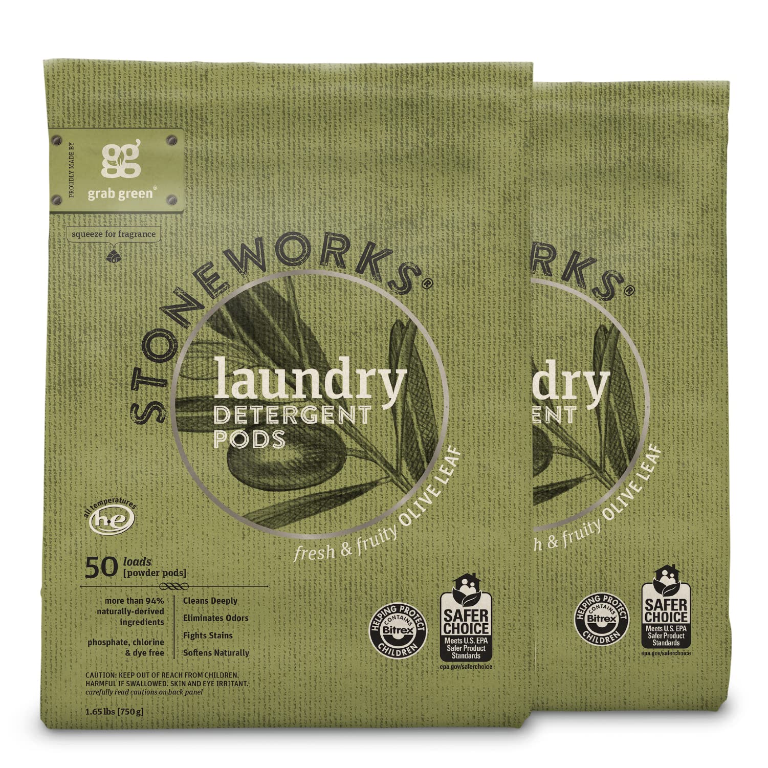 Grab Green Stoneworks Laundry Detergent Pods