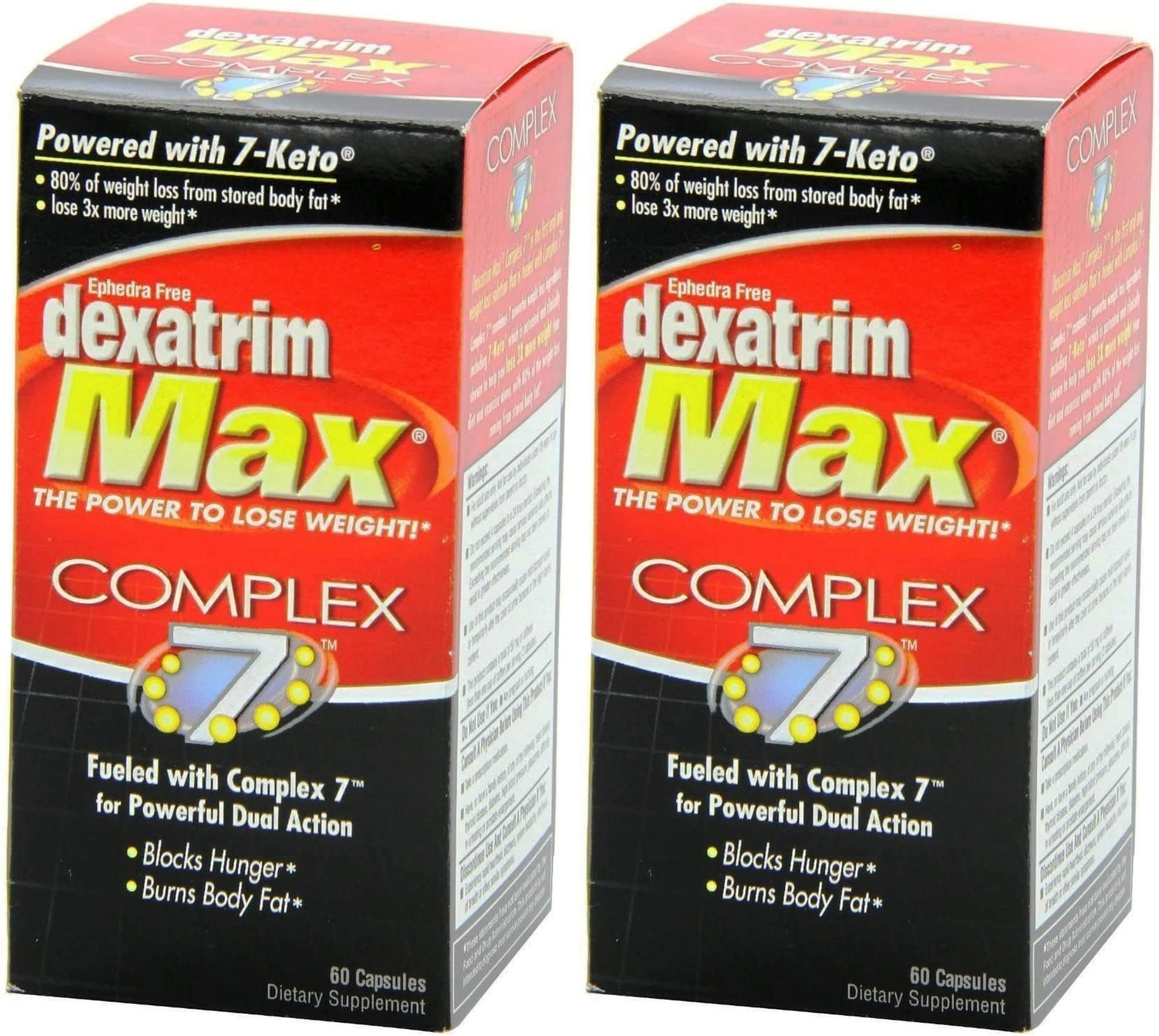 Dexatrim Max Complex 7 Dietary Supplement, 60 Capsules (Pack of 2)