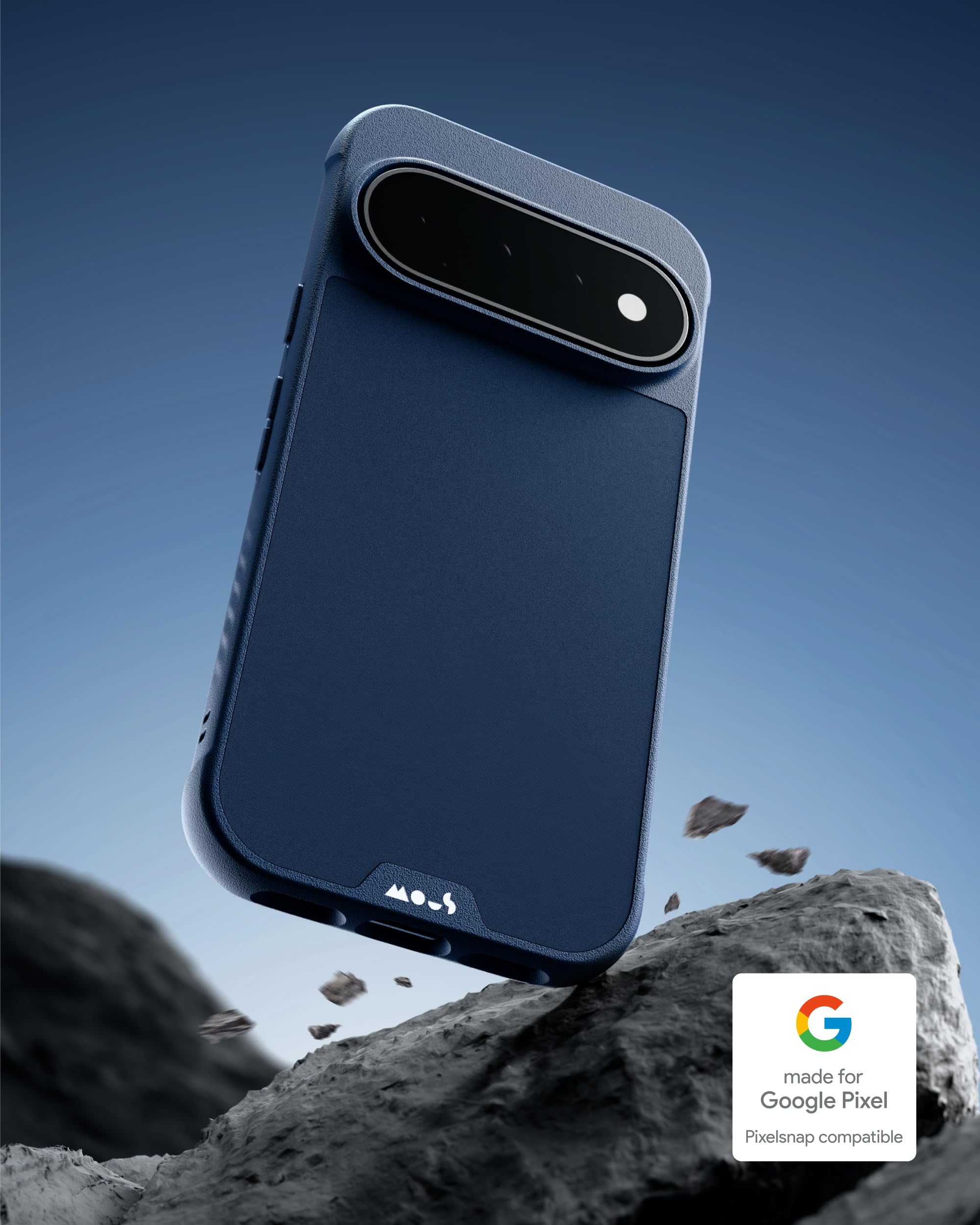 Mous Funda para Pixel 11 Pro XL - Limitless - Compatible con MagSafe y Pixelsnap, en Tejido - Azul