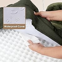 Vista 21 de EHEYCIGA - Cama ortopédica para perro grande, impermeable, de espuma viscoelástica y espuma tipo caja de huevos, bordes elevados, antideslizante