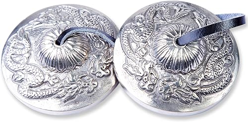 Himalayan Bazaar Campanas de platillos Tingsha Fácil de tocar Campana de bronce de meditación Mindfulness para el baño de sonido curativo de