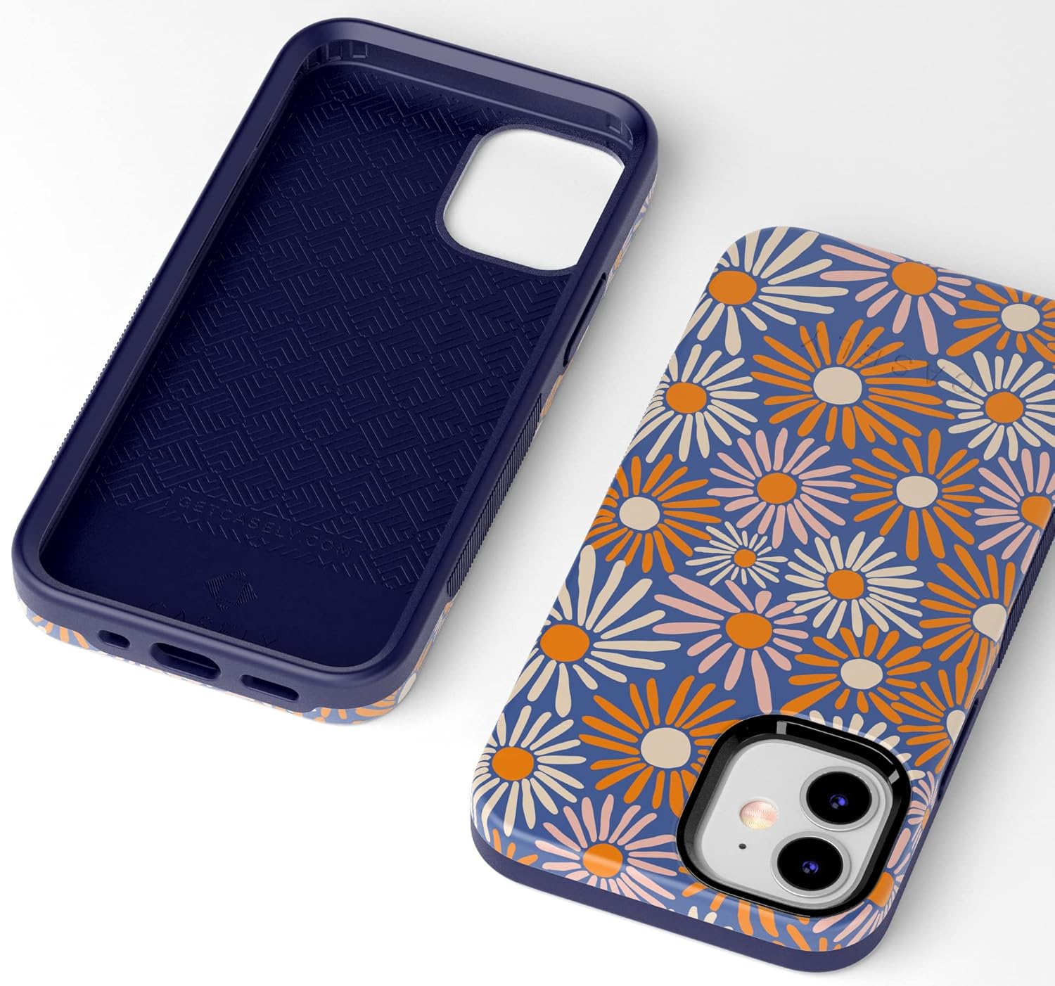 Casely iPhone 12/12 Pro Case | Spring Forward | Daisy Floral | Bold Protective Design | Compatible with MagSafe
