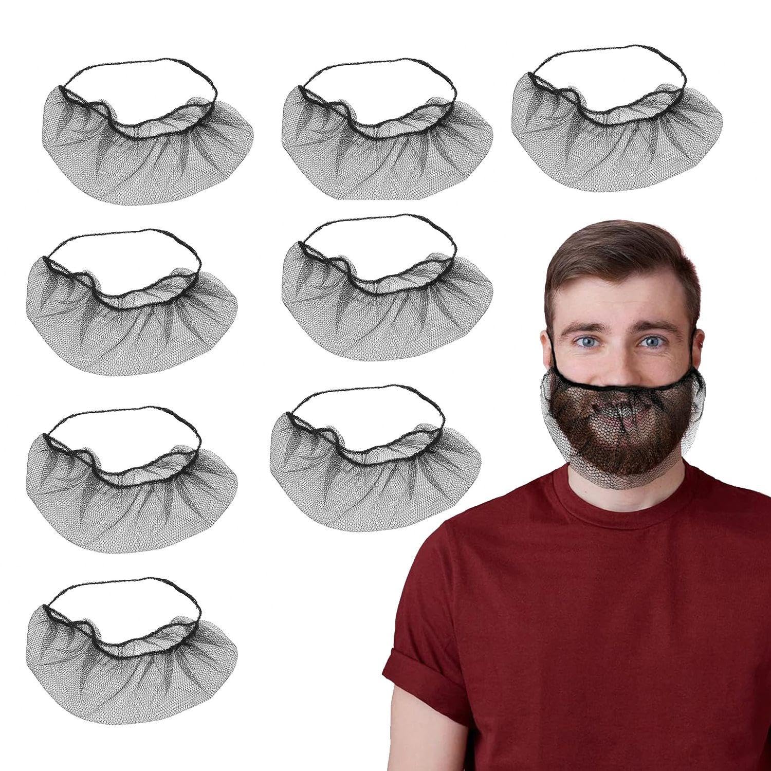 Rete per barba da uomo 100 sztuk czarna