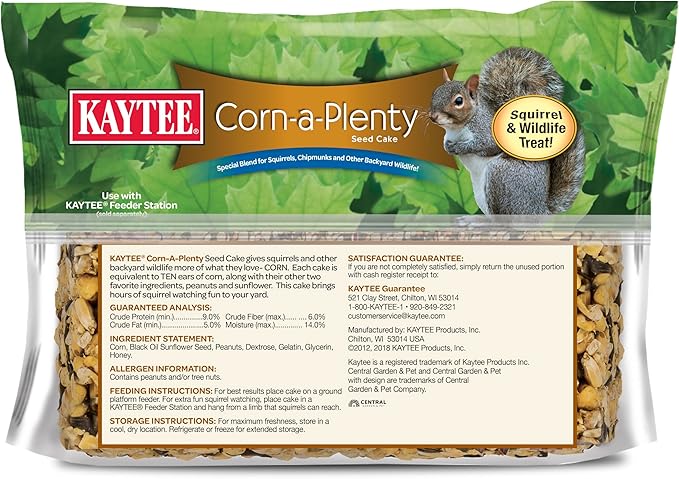 Pastel de Semillas Kaytee Corn-a-Plenty para Ardillas y Fauna miniatura 8