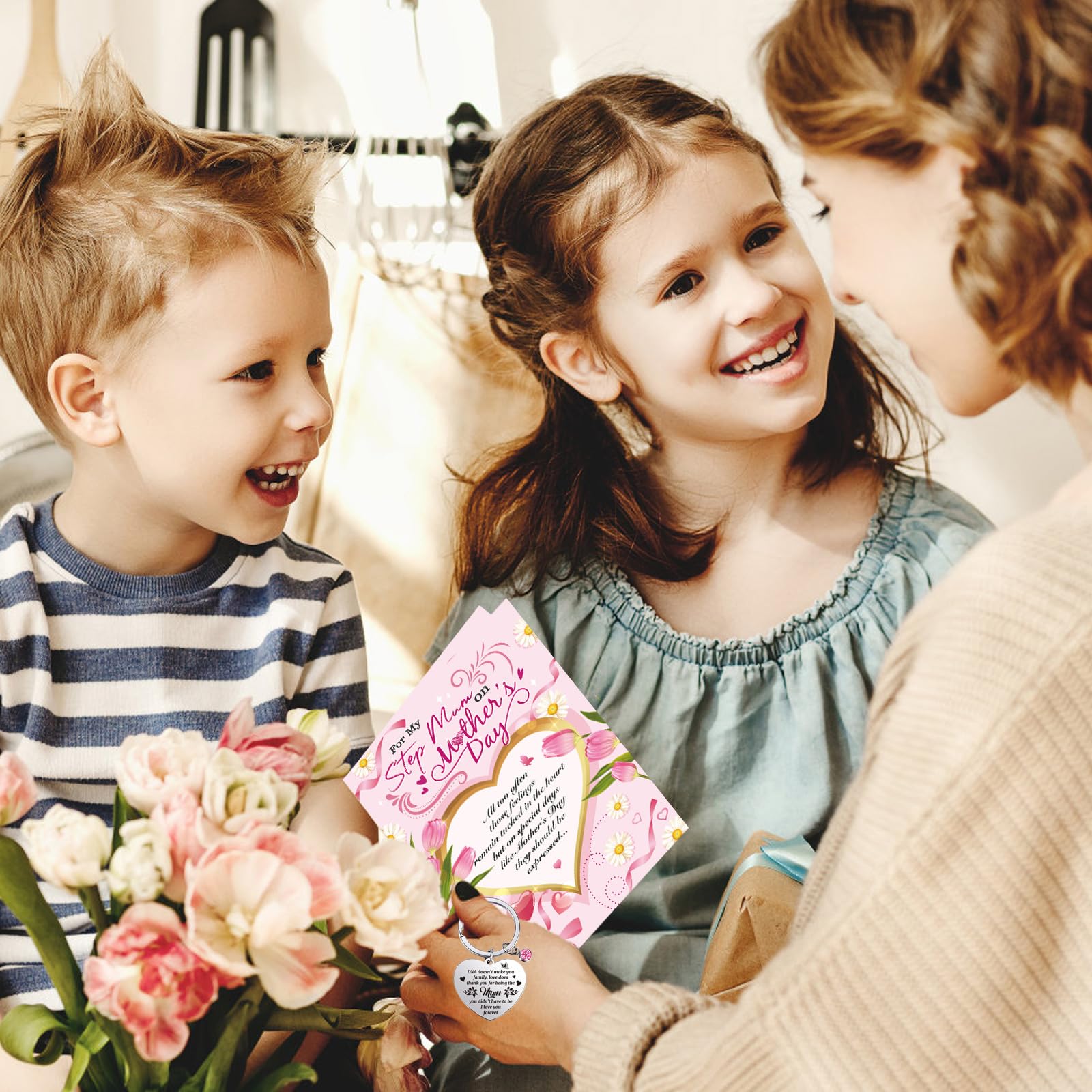 DPKOW Step Mum Mothers Day Card, Step Mum Gifts Mothers Day Card from Step Son Daughter - Image 3