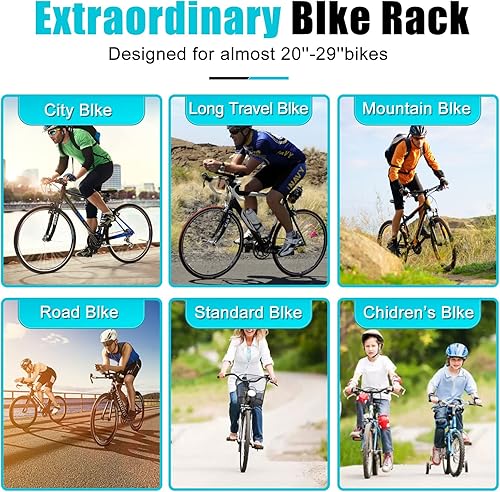 Miniatura 8 de CUCESH Soporte vertical para el suelo de la bicicleta estante vertical que ahorra espacio para el garaje interior o almacenamiento del apartamento