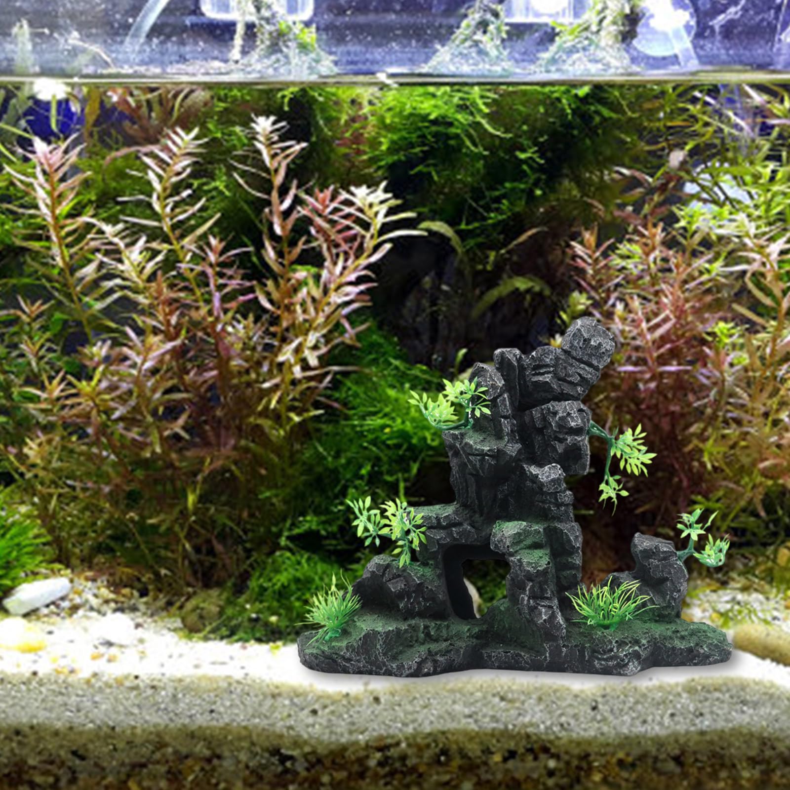 Krajobraz górski do akwarium, terrarium, krewetek, ziół - duże ozdoby