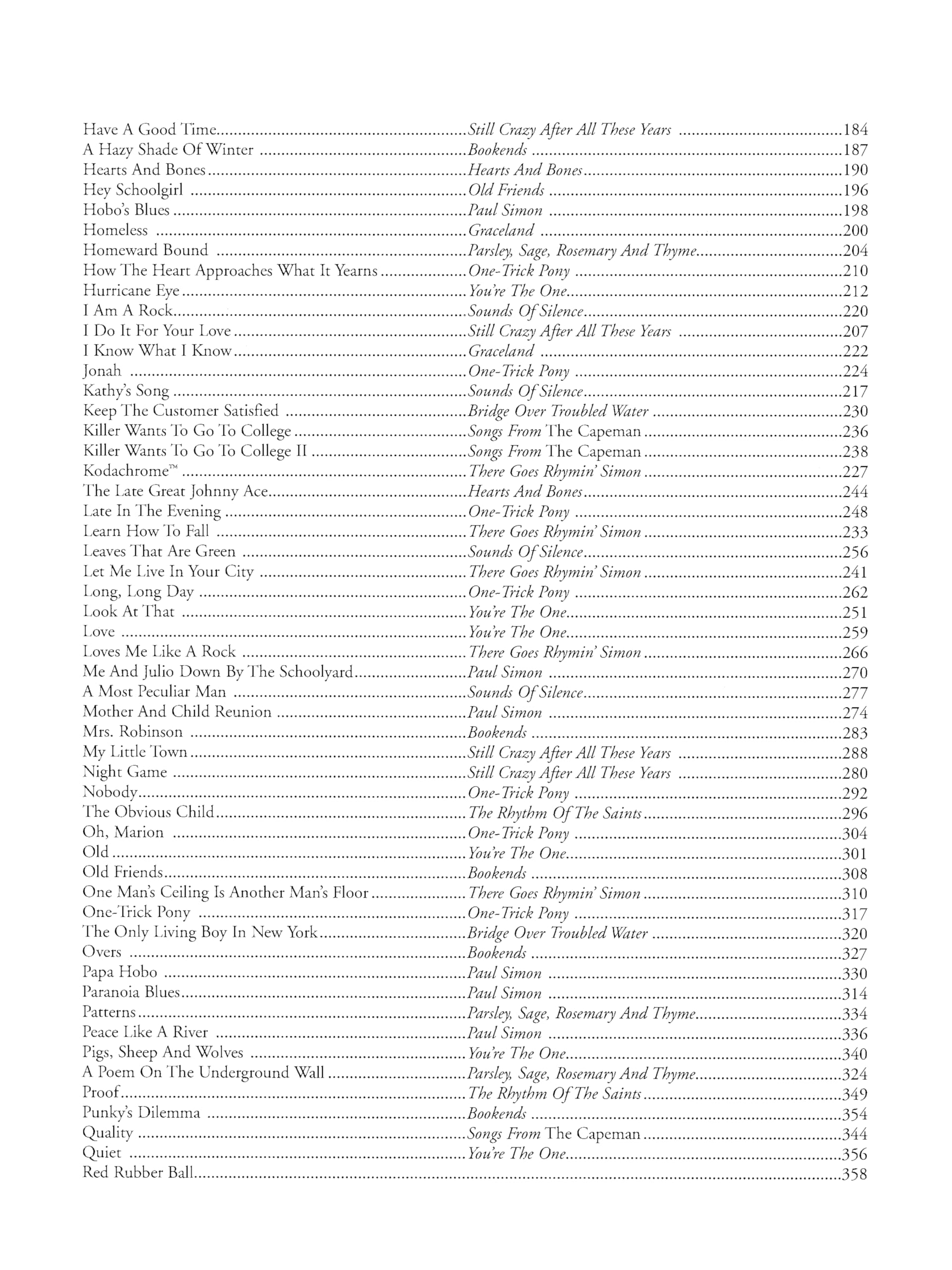 The Definitive Paul Simon Songbook