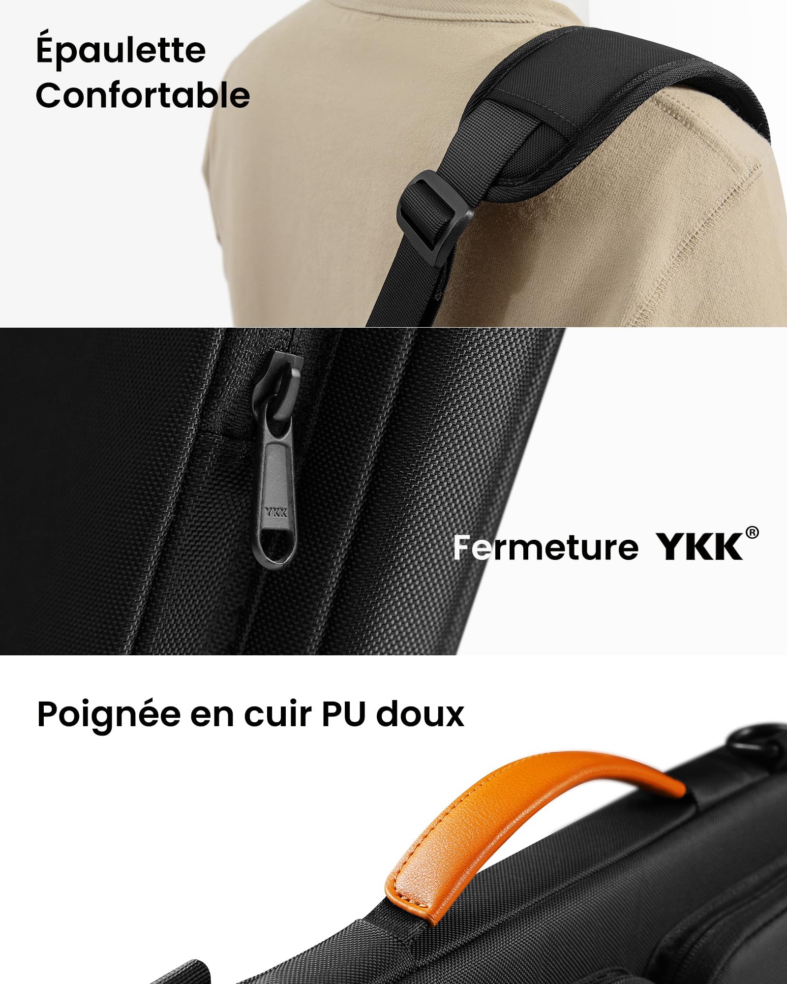 tomtoc 360° Sacoche Ordinateur Portable pour Nouveau 16 Pouces MacBook Pro M5 Pro/Max (2026) A3428 A3429, M4/M3, Sacoche Adapte ASUS Vivobook 15/16, Dell Inspiron 15, 15" Lenovo IdeaPad Flex